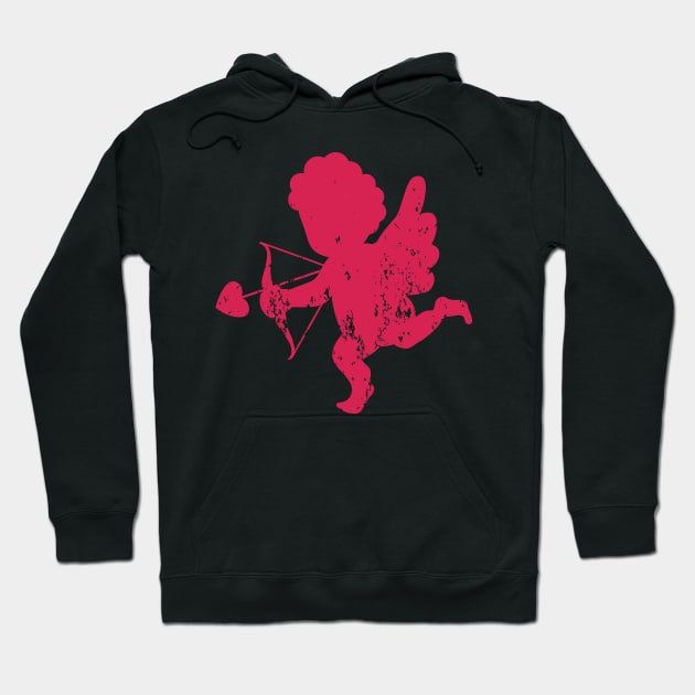 Retro Vintage Grunge Valentine's Day Cupid Hoodie by valentinesday